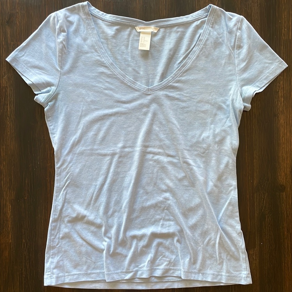 H&M Basic Light Blue T-Shirt